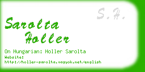 sarolta holler business card
